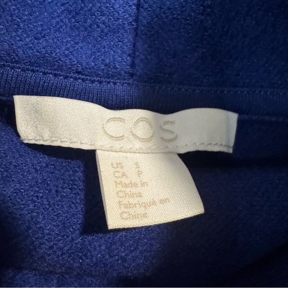 COS Cowl Neck Long Sweater Wool Cotton Blend Lagenlook Minimalist S - Picture 4 of 6